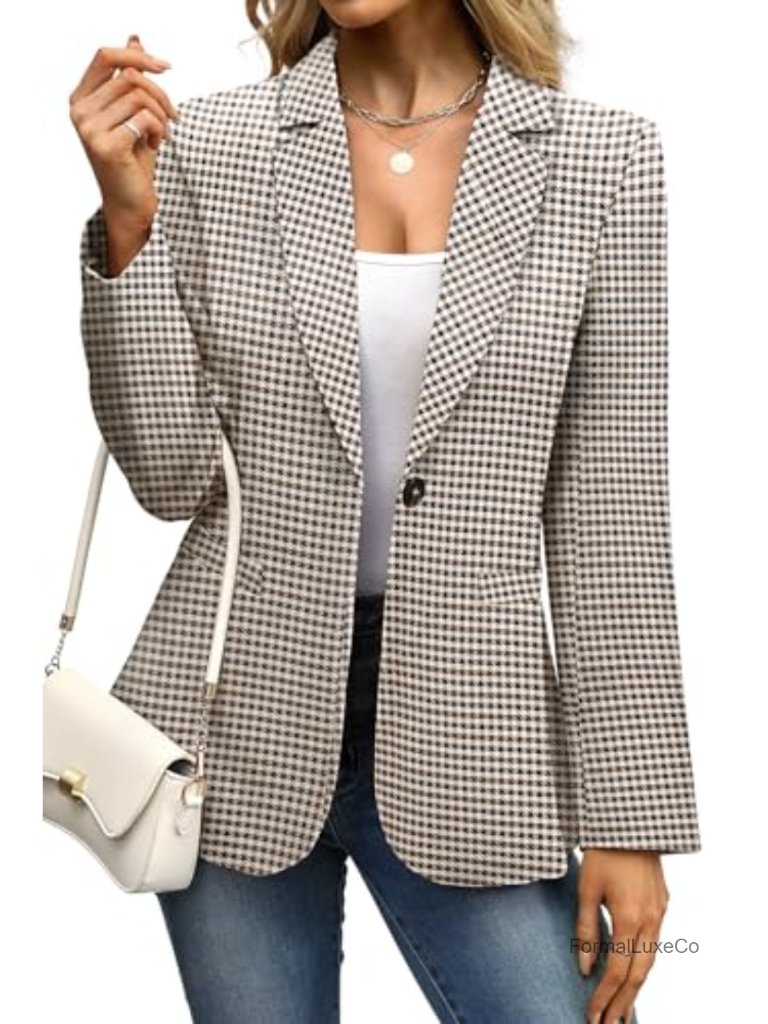 Womens Blazer Business Casual Lightweight Suit Jacket Long Sleeve Slim Fit Work